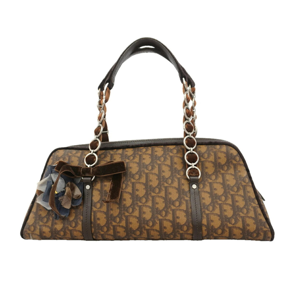 Christian Dior handbag, Trotter pattern, brown, women's, P3568956